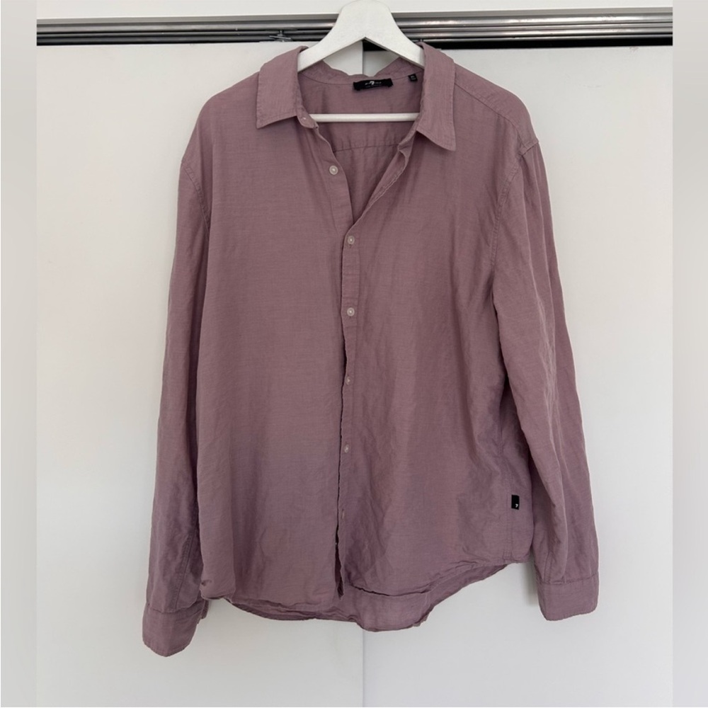 Mens 7 for all mankind shirts xl lavander